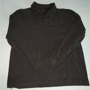 Banana Republic Mens Long Sleeve‎ Polo Shirt XL Extra Large Casual